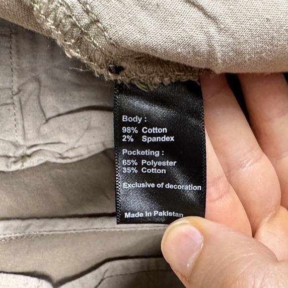 Flint & Tinder Shorts Mens 34 Beige Khaki‎ 365 Chino Stretch Huckberry Everyday - Picture 5 of 12